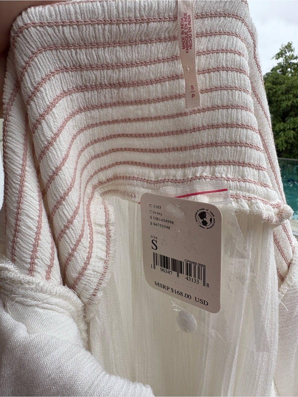 Free People Wedgewood Maxi dress size S in Ivory NWT B261 - Picture 7 of 11